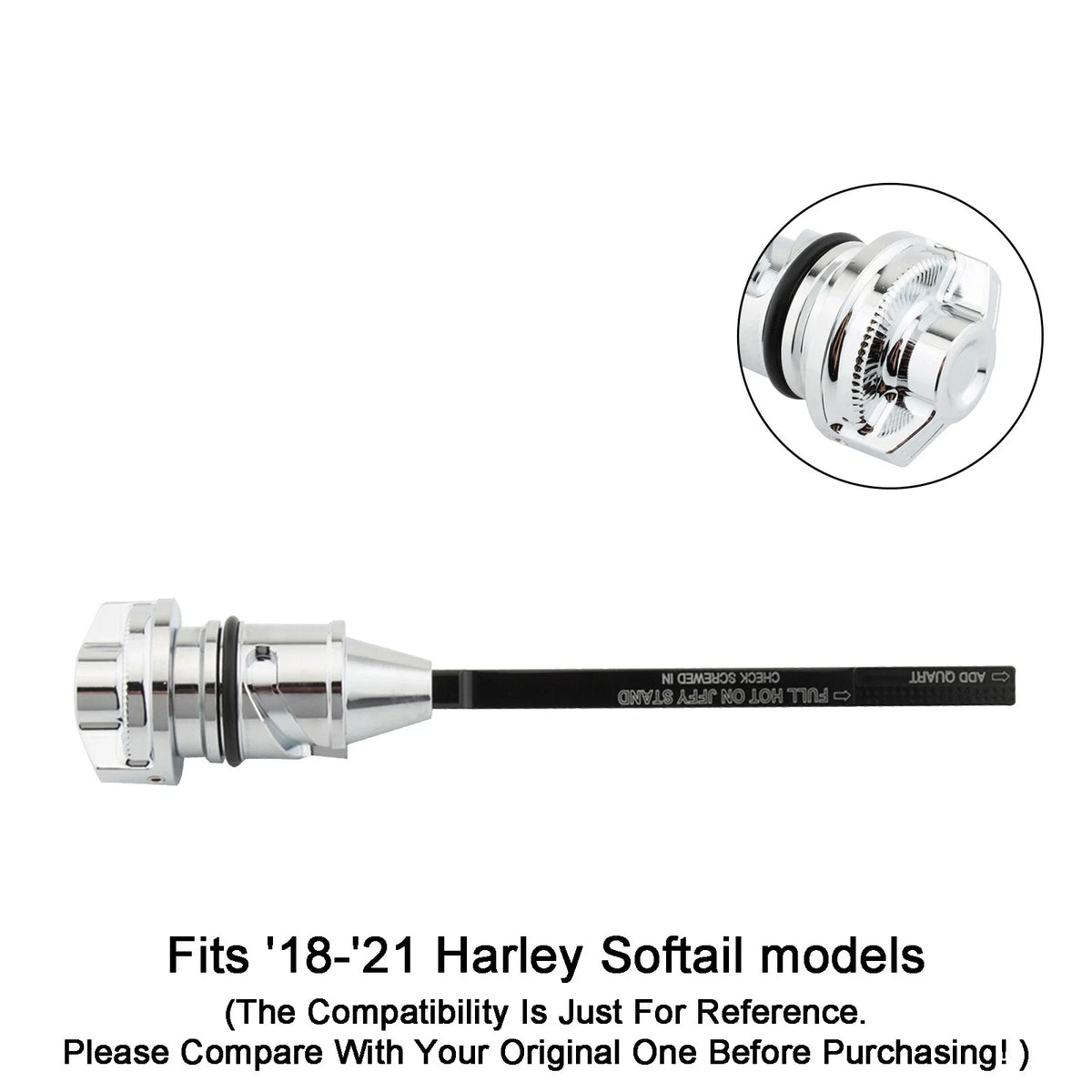 Oil Dipstick Tank Cap Plug for Harley Softail Breakout (2013–2023)