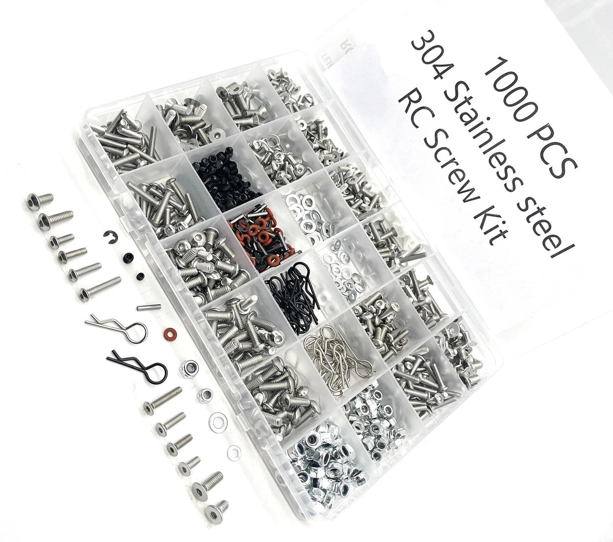 1000pcs RC Screw Kit M3 M4 Fasteners for Cars Trucks Crawler