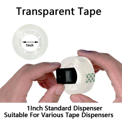 6 Rolls Transparent Tape Refills for Various Uses (3/4 x 1000)