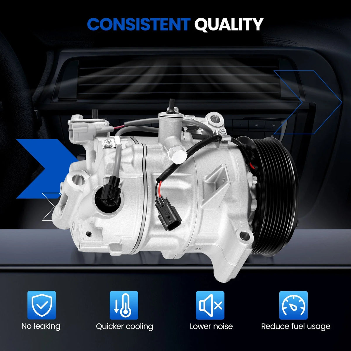 A/C Compressor for Infiniti Q50 Q60 (2014–2021) 3.0L 3.7L V6 926004GB0A