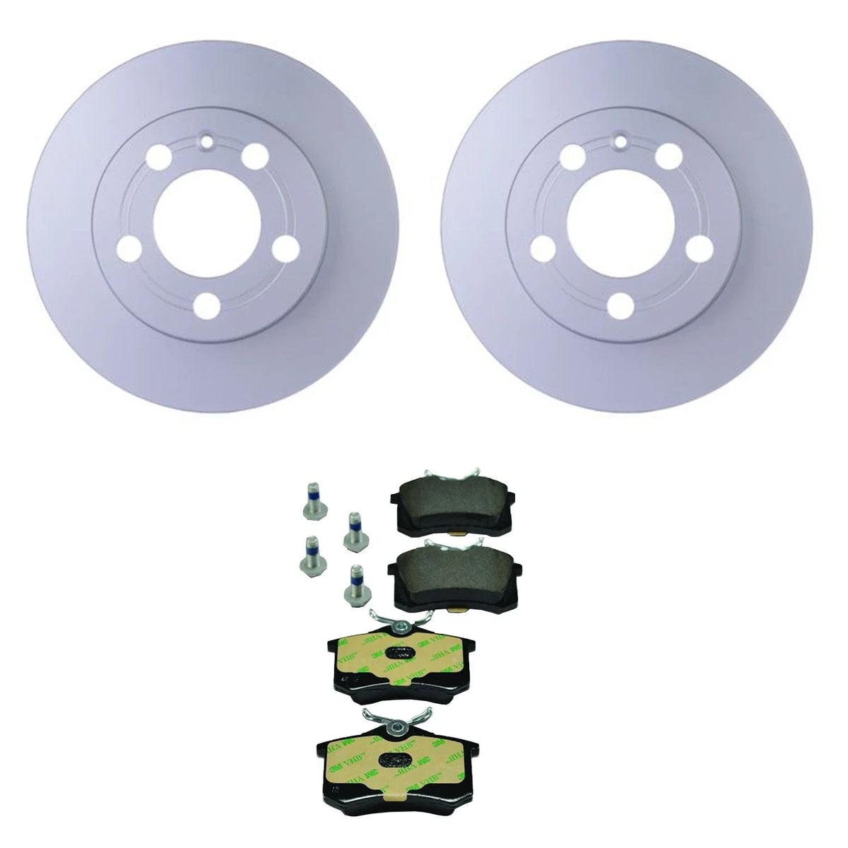 Hella Rear Rotors & Low-Met Disc Brake Pad Kit for Audi TT Quattro (1999–2006)