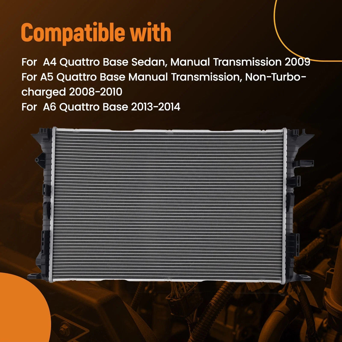 Aluminum Radiator for Audi A4 A5 A6 A7 Quattro (2008–2018) 8K0121251H 3519
