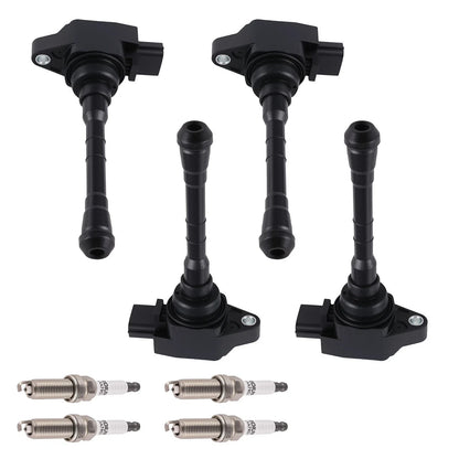 4x Ignition Coil and Spark Plug for Nissan Altima and Rogue 2.5L (2019–2021)