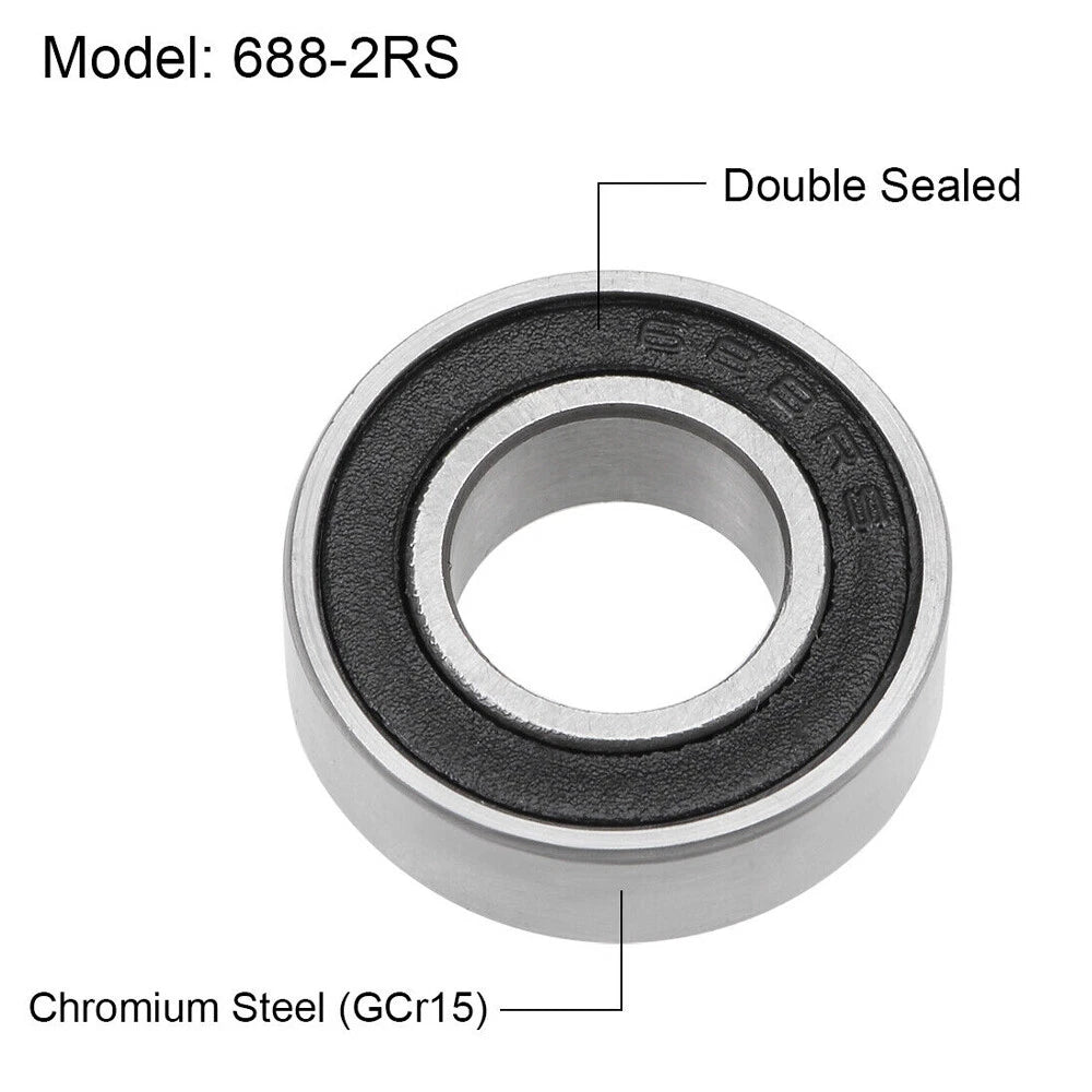 20Pcs 688-2RS Ball Bearings Double Sealed 8mm ID 16mm OD 5mm Thick