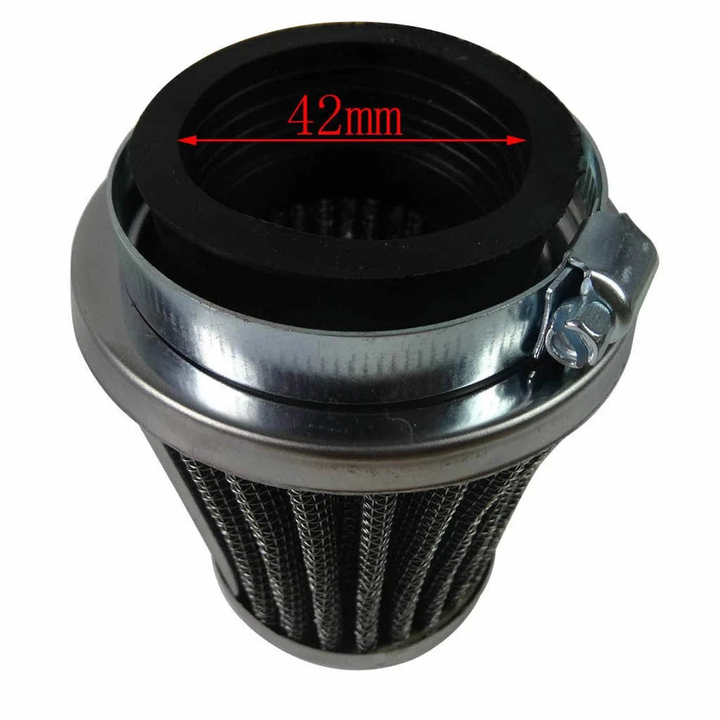 42mm Chrome Air Filter for ATV Quad Pit Bike Buggy Go-Kart Scooter