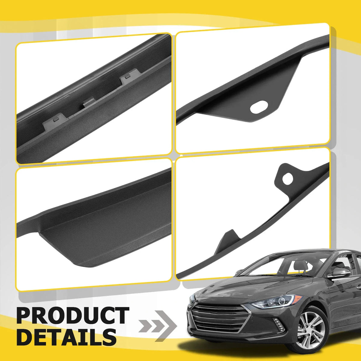 Front Grille Lower Deflector Lip Bumper Valance for Hyundai Elantra (2017–2018)