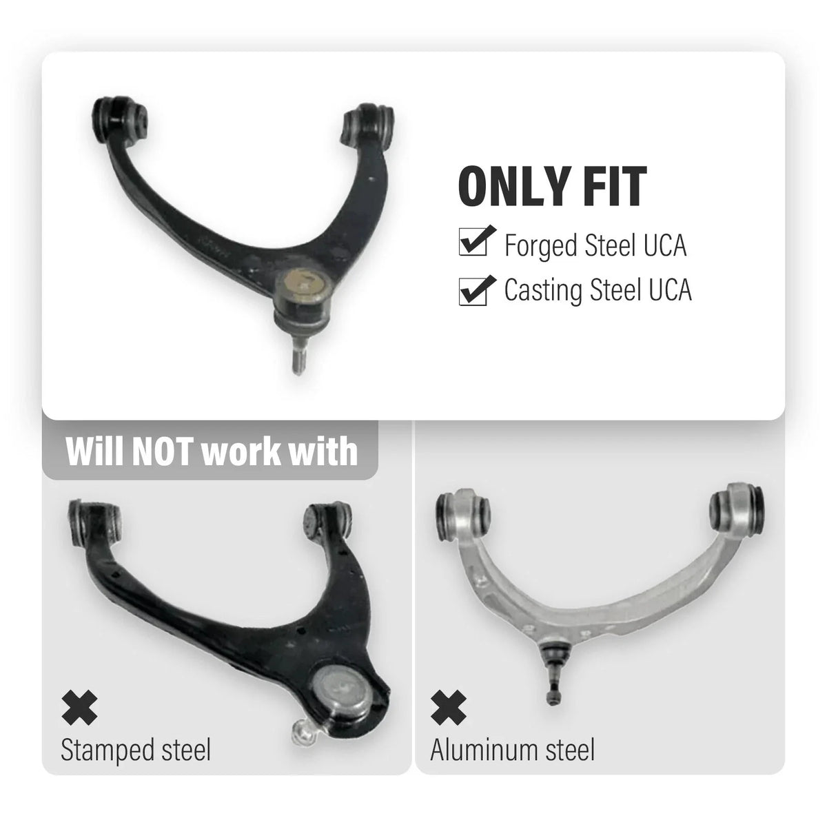 2-4" Upper Control Arm Lift Kit for Chevy Silverado GMC Sierra 1500 (2007–2018)