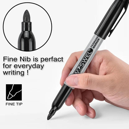 50 Pack Permanent Markers for Bulk Use (Black)