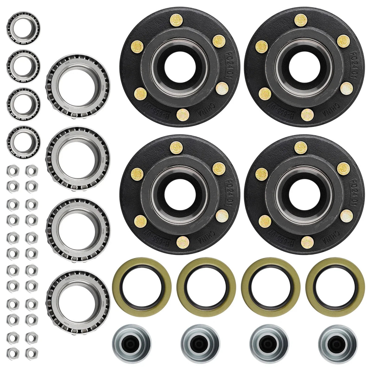 Hub Kit for Mobile Home Trailer 6000# Axle 6 Lug 6x5.5