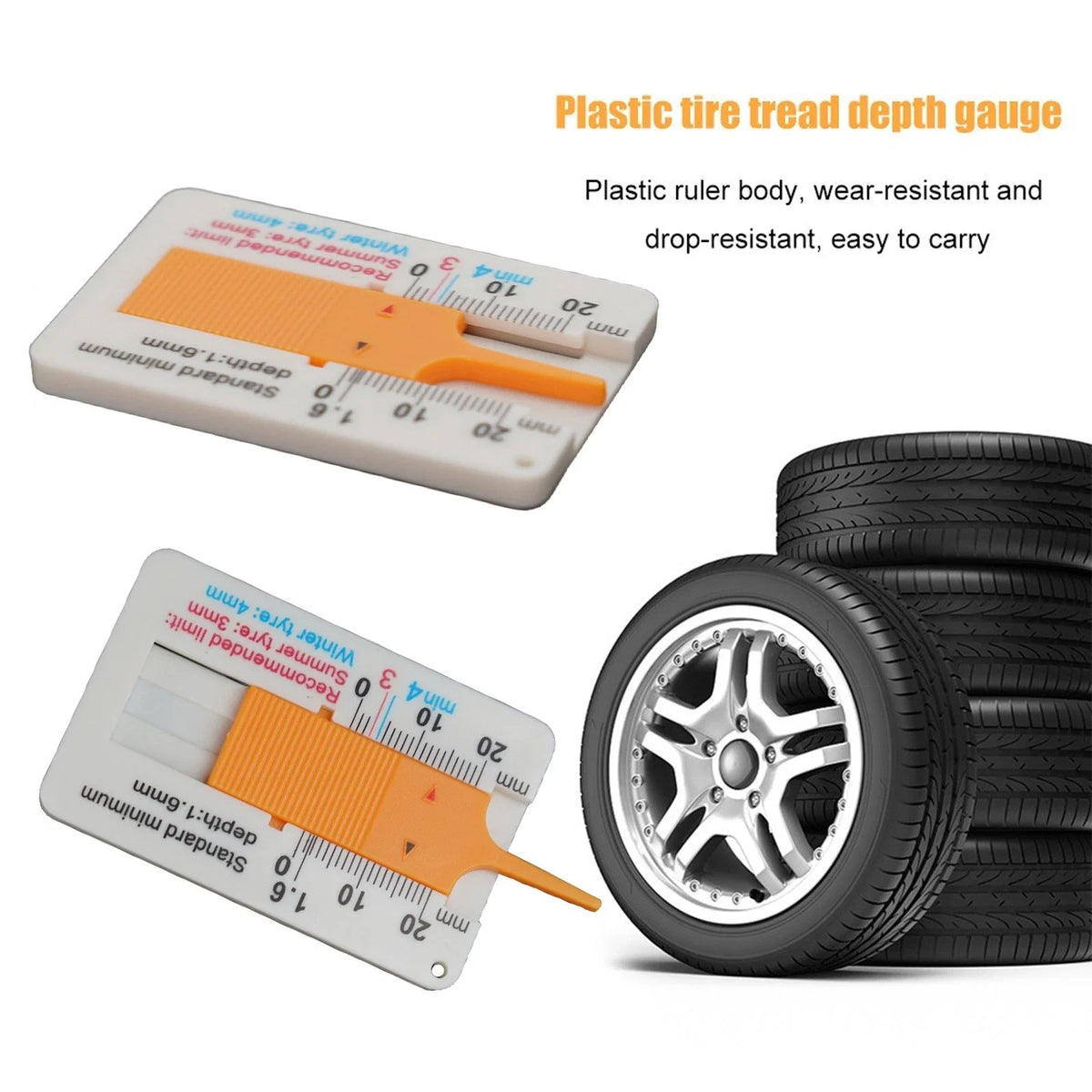 Tire Tread Depth Measuring Tool Vernier Caliper 0-20MM for Cars