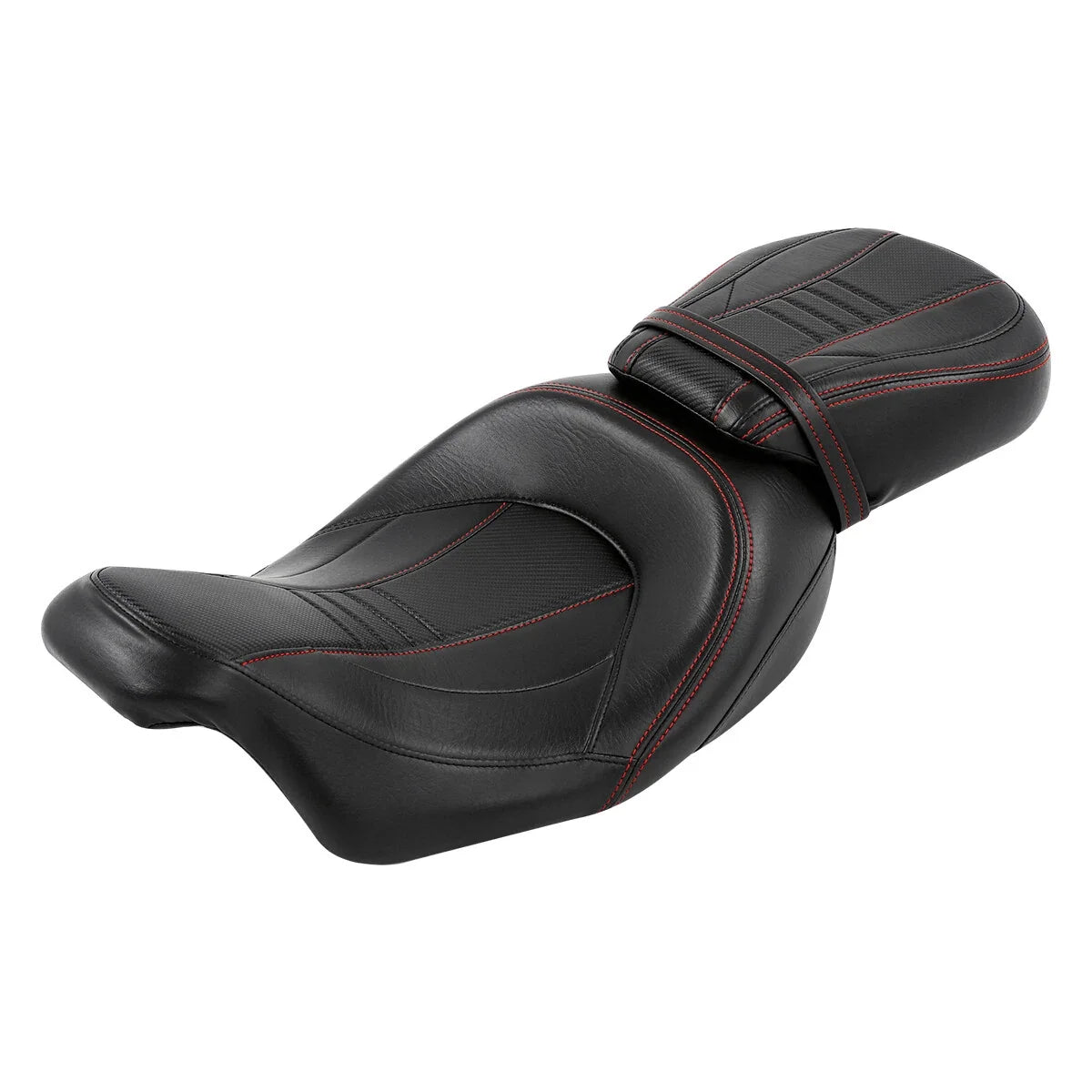 Black Driver Passenger Seat for Harley Touring Street Road Glide (2009–2023)