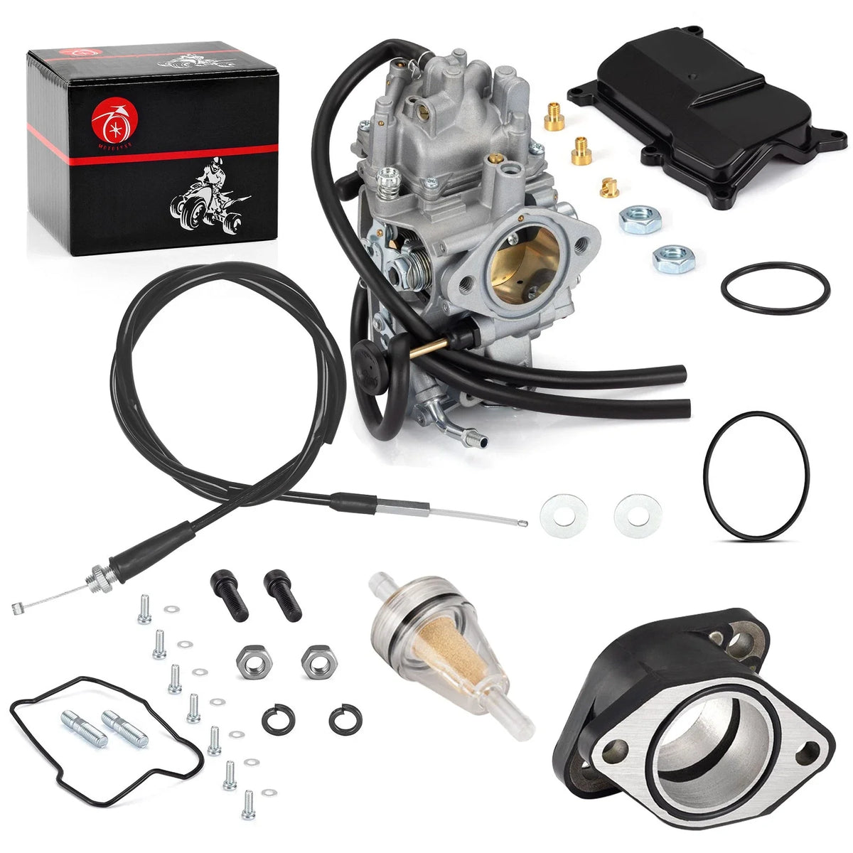 Carb Kit Throttle Cable Intake Manifold for Yamaha YFM350X Warrior (2001–2004)