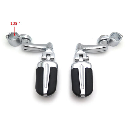 1-1/4" Chrome Slipstream Footpegs for Yamaha Road Star Warrior (2002–2009)