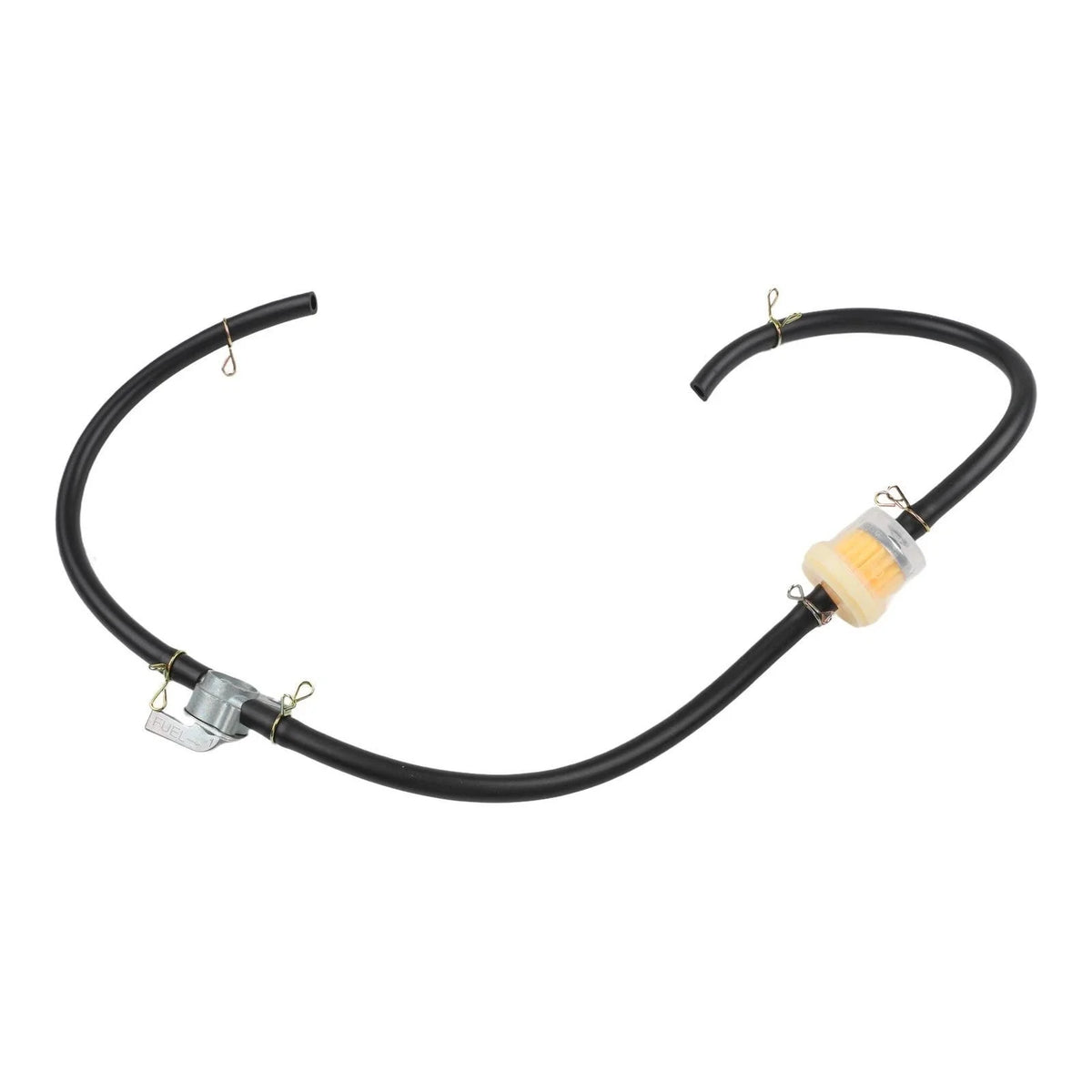 Set of 3 Gasoline Taps with Filters and Hose Clamps for