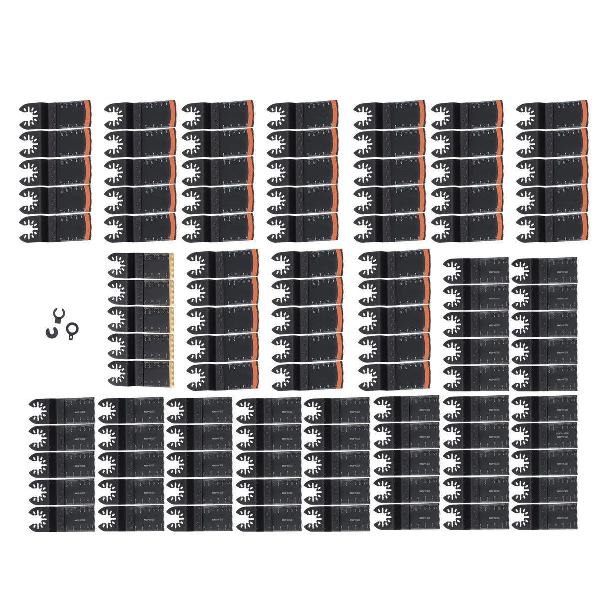 105 Pcs Oscillating Tool Blades for Wood Plastic Metal Cutting