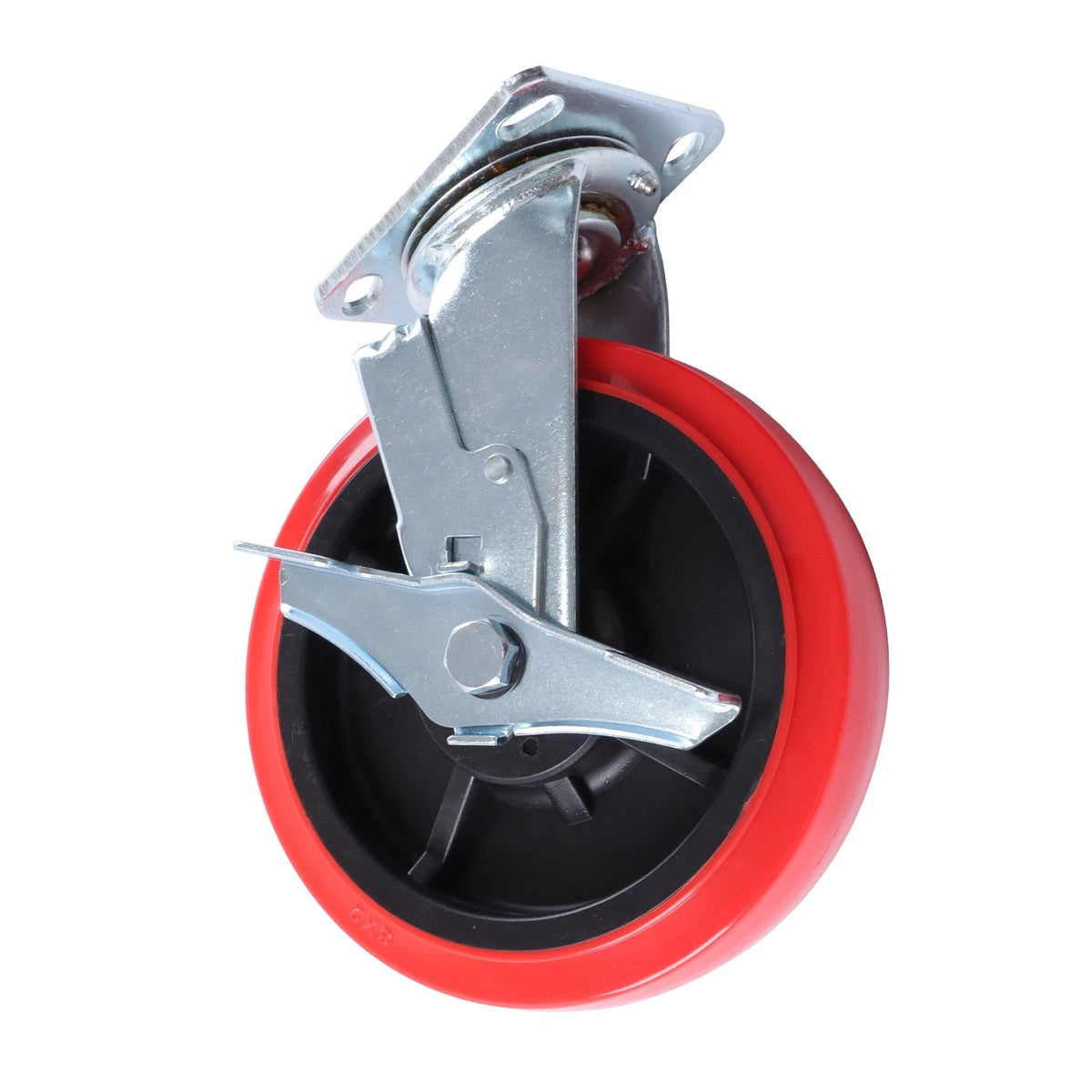 8" Heavy Duty Industrial Casters with Side Brake (1500lbs Capacity)