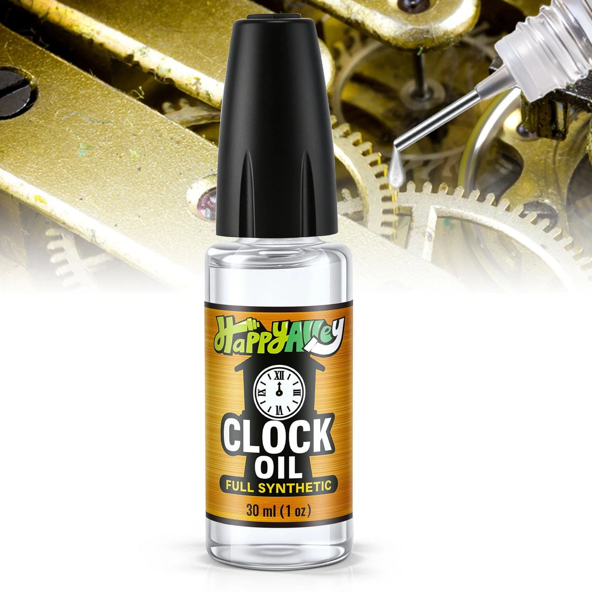 Full Synthetic Clock Oil for Grandfather Clocks (1oz)