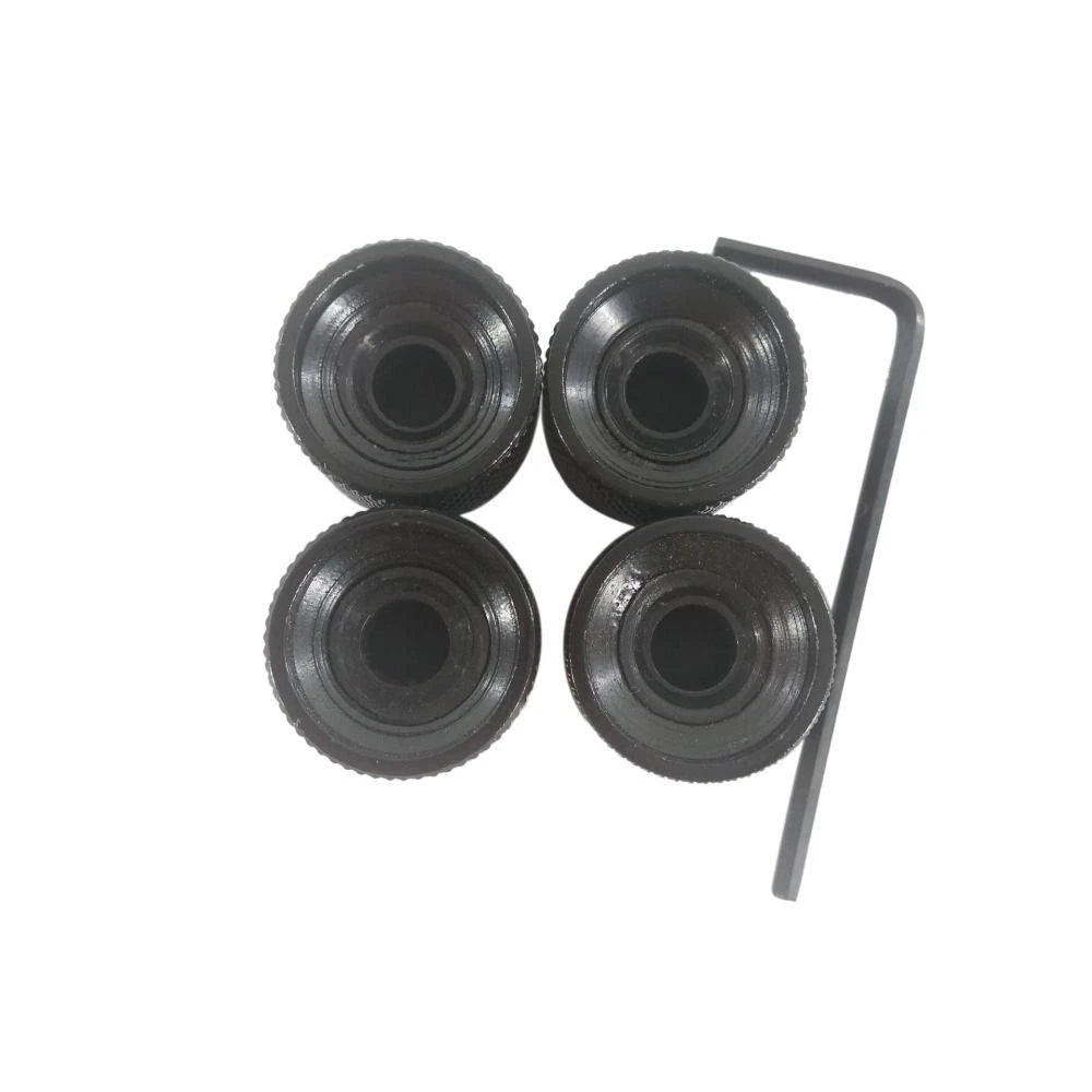 Set of 4 Black Metal Dome Tone Volume Control Knobs for Electric Guitar Bass