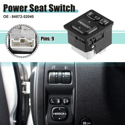Set of 1 Power Rear View Mirror Switch for Toyota (No. 84872-52040)