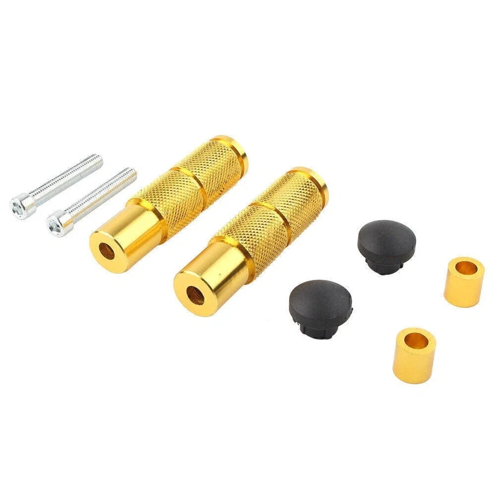 Set of 2 Rear Footpegs for Universal Motorcycle (All Years) - Yellow