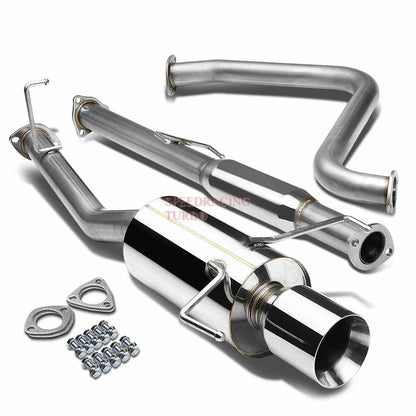 4" Rolled Tip Stainless Catback Exhaust Muffler for Honda Prelude H22A4 BB6