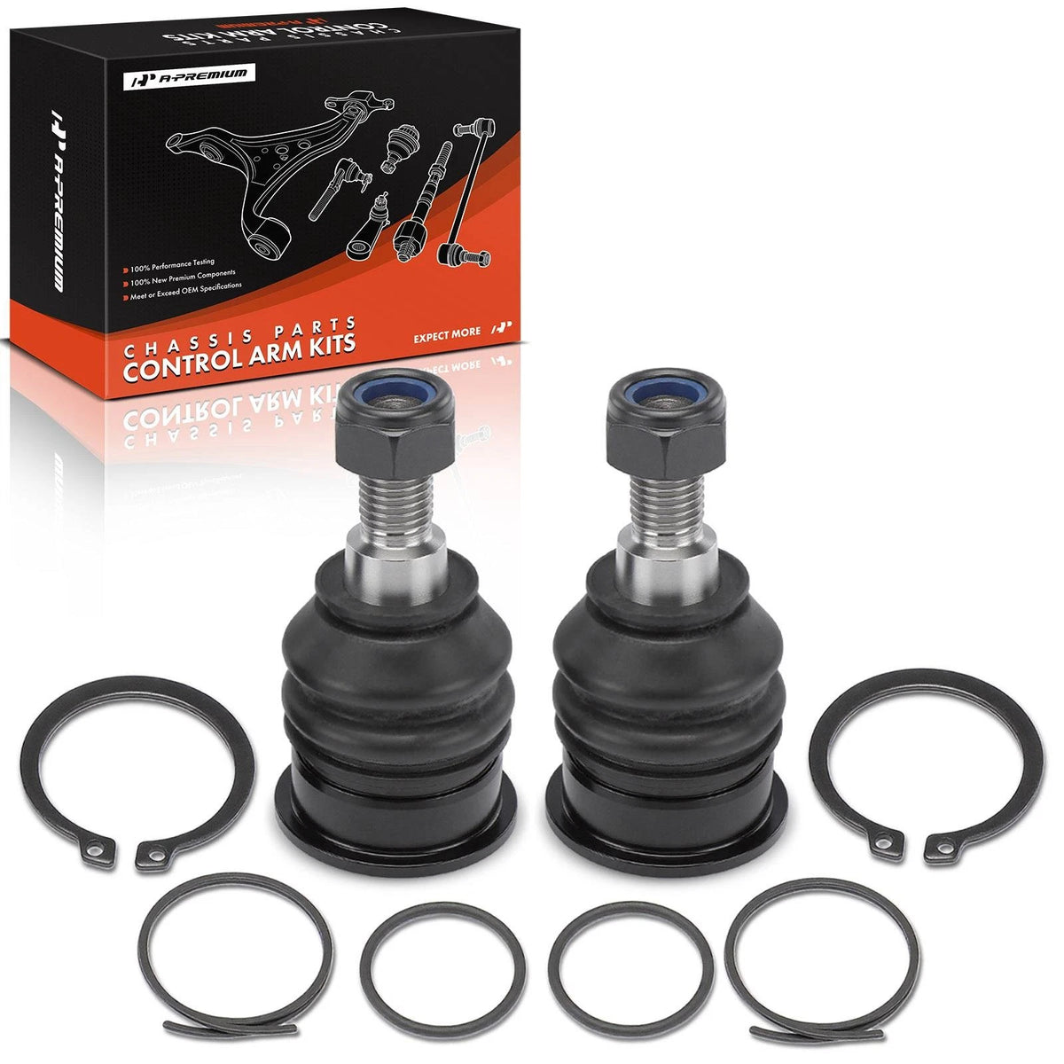 2X Front Lower Ball Joint for Honda Fit (2007–2008) 51350SLNA02, 51360SLNA02, MS60526