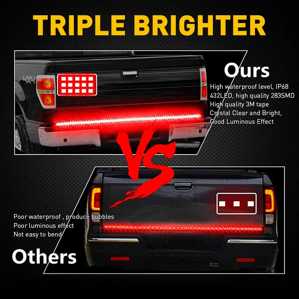 48" 3 Row LED Strip Light Tailgate Bar for Car Truck (Universal)
