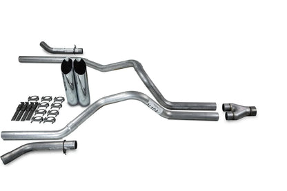 Dual Exhaust Kit Y Pipe for Dodge Ram 1500 (1994–2003) - 2.5" Slash Tips