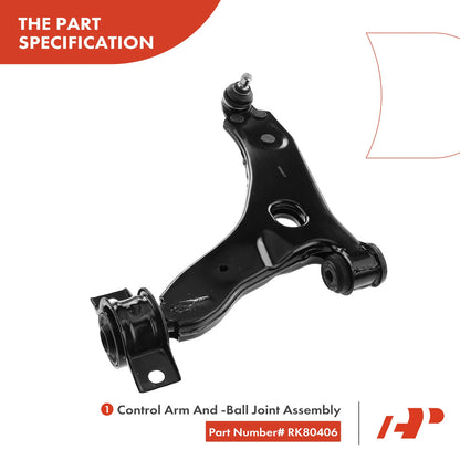 Set of 4 Front Lower Control Arm Ball Joints for Ford Focus (2000–2004) 1073215, 1090738, 6S4Z3079AA, 7S4Z3079A