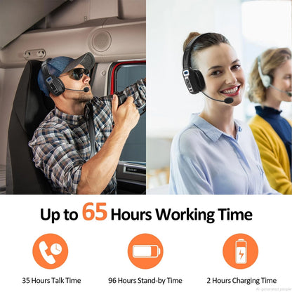 Bluetooth Headset with Microphone for Trucker