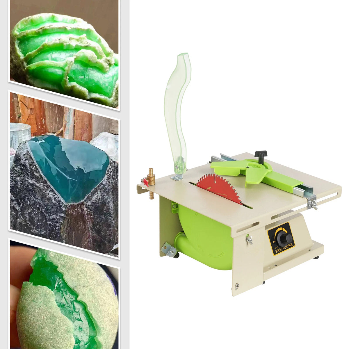 110V Upgraded Table Saw Jewelry Rock Polishing Buffer Lathe Polisher 1380W