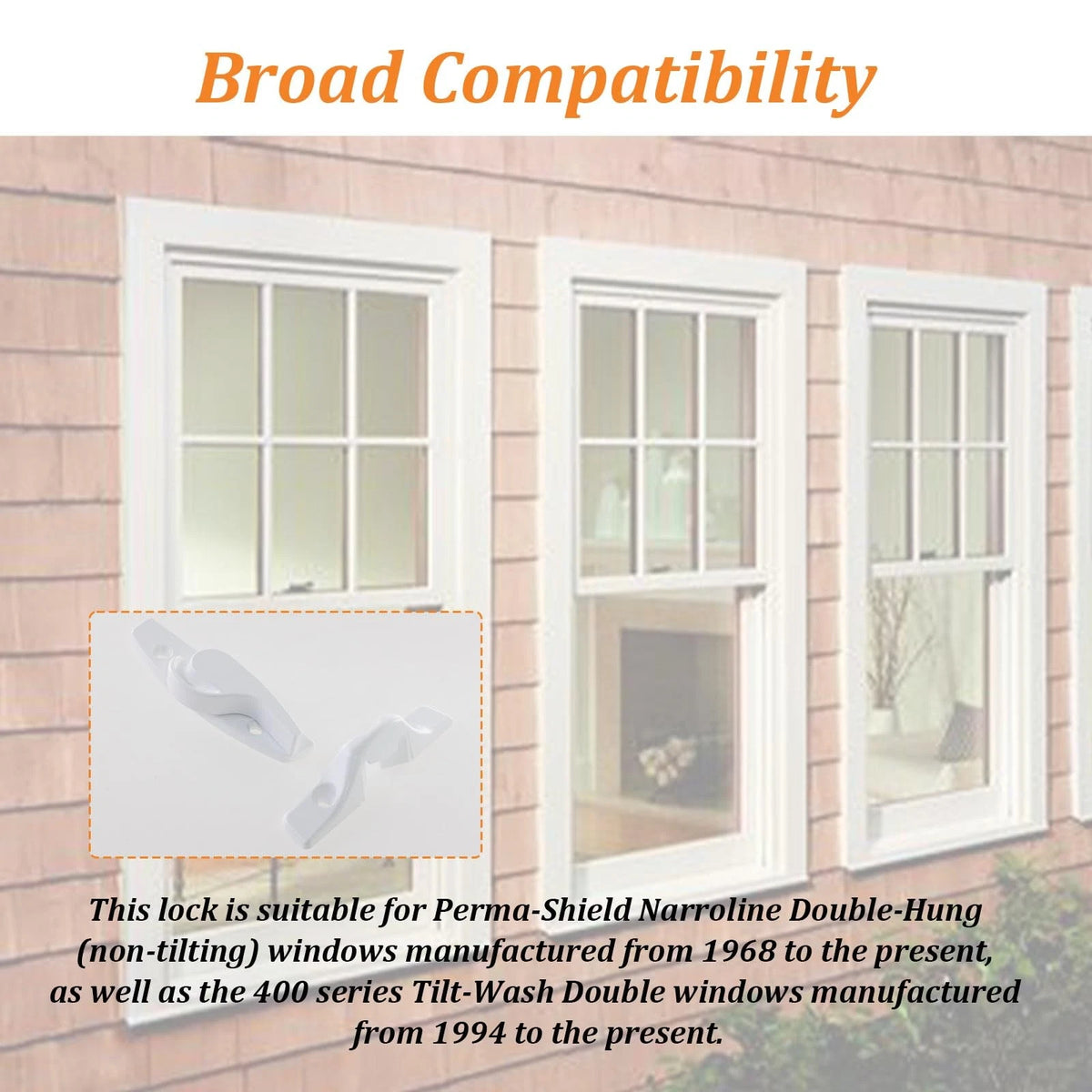 Window Locks & Latches for Andersen Sash Lock and Keeper (White)