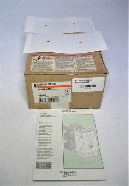 Merlin Gerin 29267 Compact NS100 160 250 4-P Plug-in Base Circuit Breaker