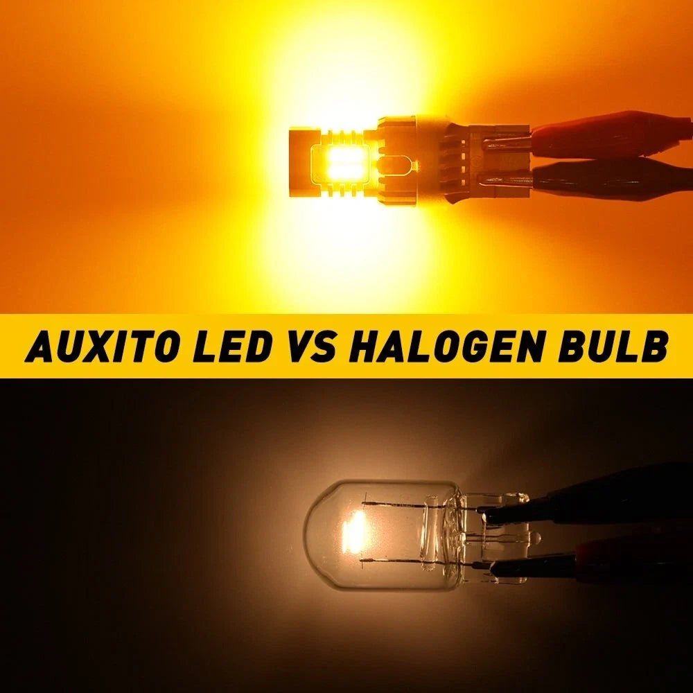 2X LED Amber Yellow Turn Signal Bulbs for AUXITO 7443 7440