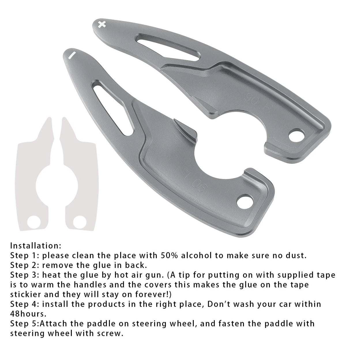 Steering Wheel Paddle Shifter Extension for Subaru Toyota (2017–2025) Aluminium Grey