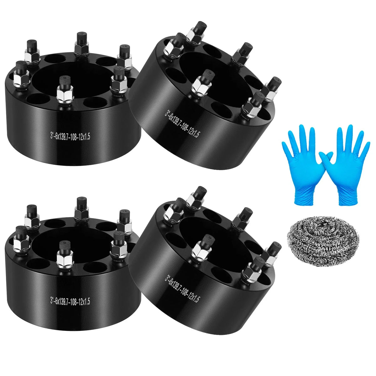Set of 4 Wheel Spacers for Kia Sedona (2006–2014) 6x5.5" 3" Thickness