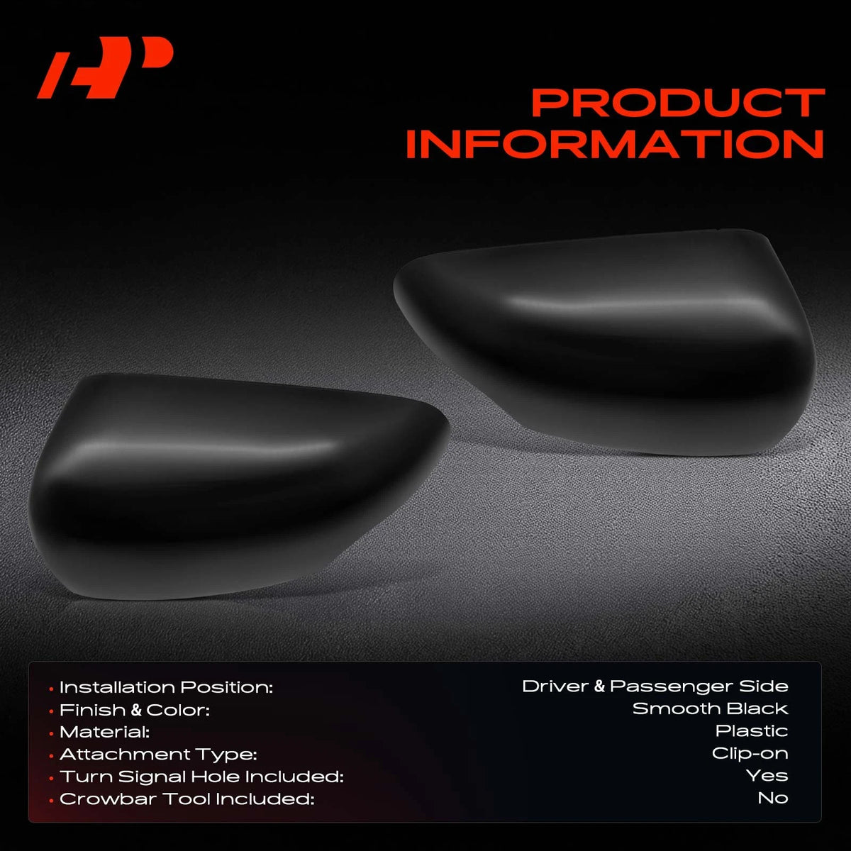 Set of 2 Mirror Caps for Ford Ranger (2019–2023) - KB3Z17D742CAPTM, FO1326144
