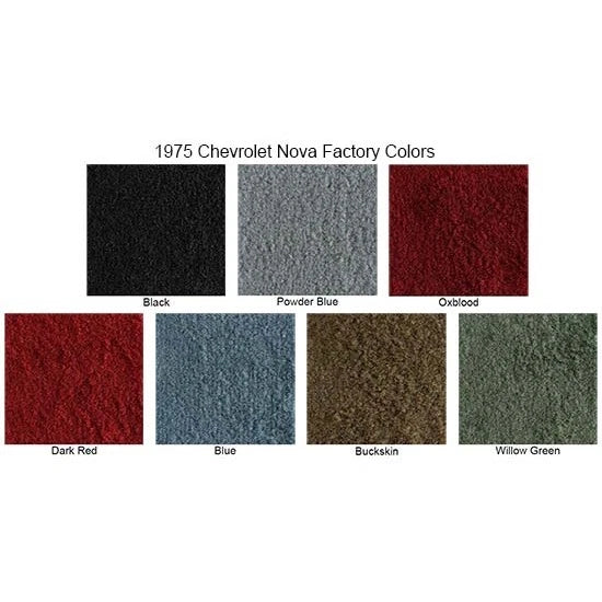 Cutpile Carpet for Chevy Nova 2 Door 1975–1979 (19743-75-801) - Black