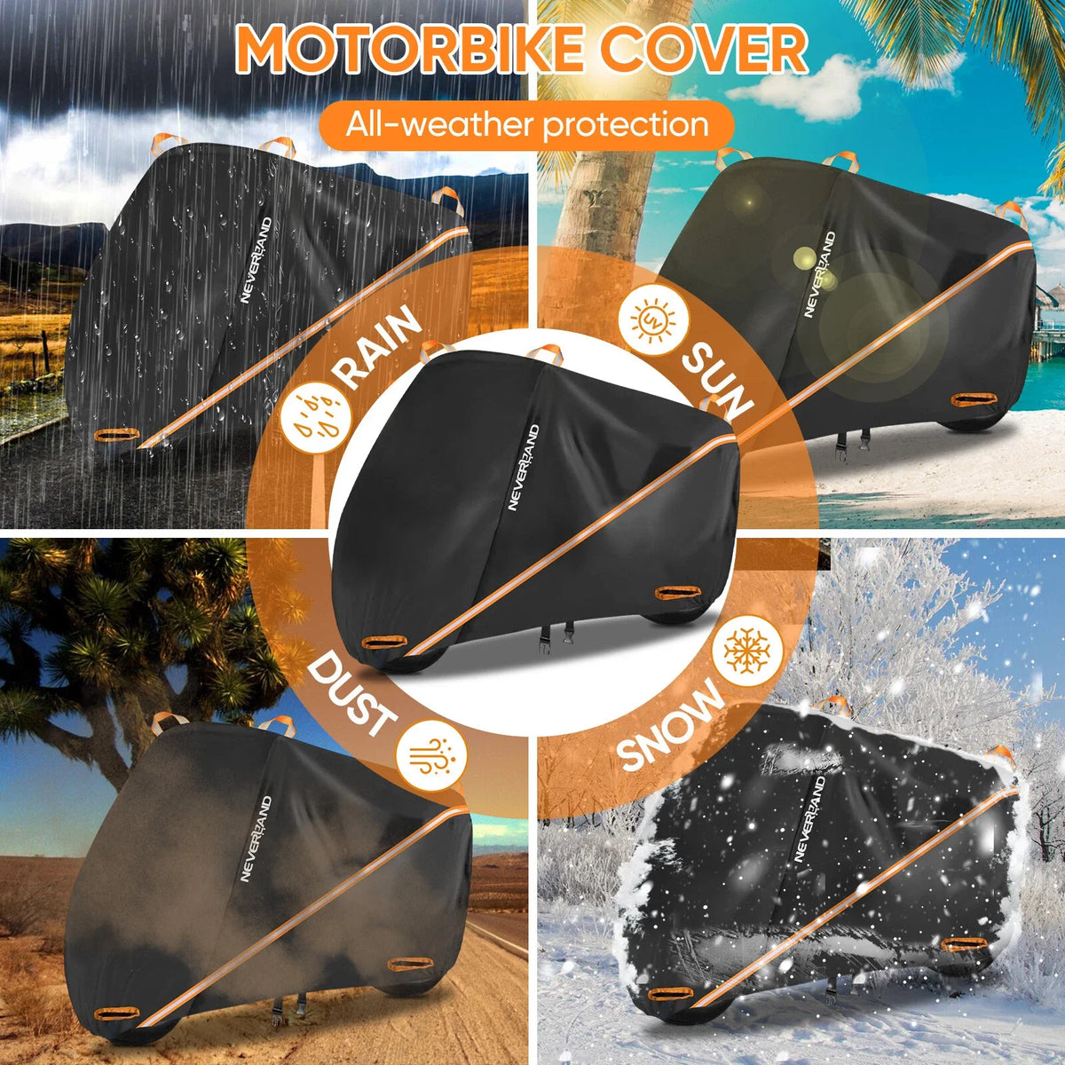 Motorcycle Cover for Suzuki GSXR 1000 750 (2000–2023) Black Waterproof