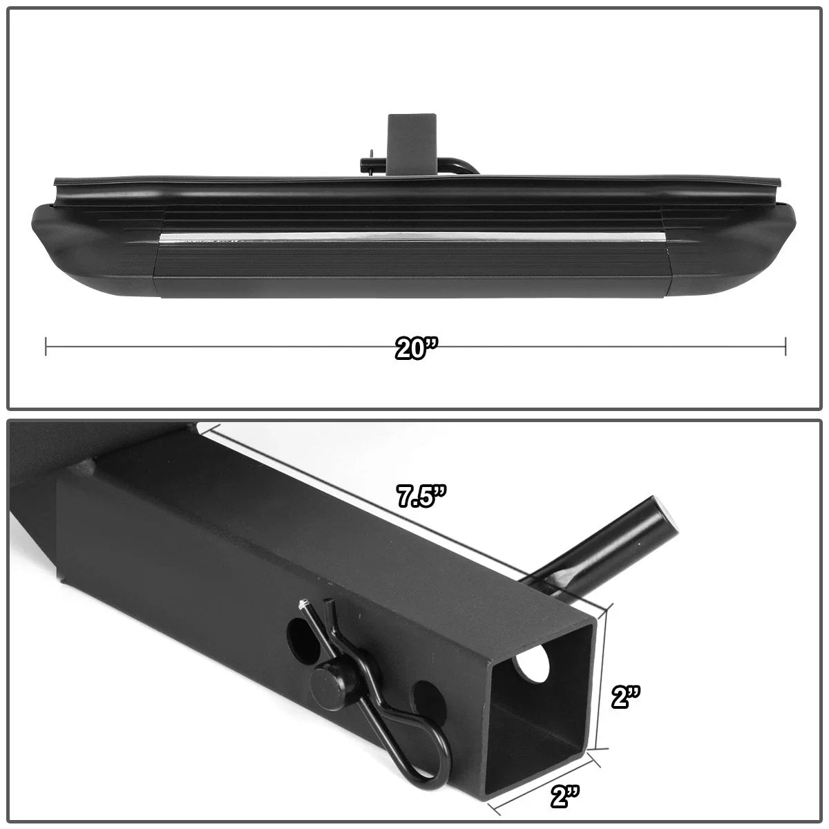 2" Receiver Tow Hitch Step Bar Board for Truck Trailer (21 x 4 Inches)