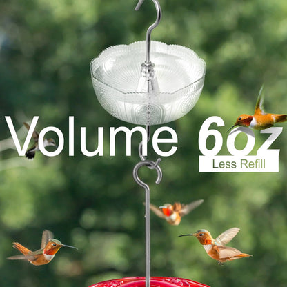 4X Ant Moat for Hummingbird Feeders (6 OZ) Vintage Style Clear