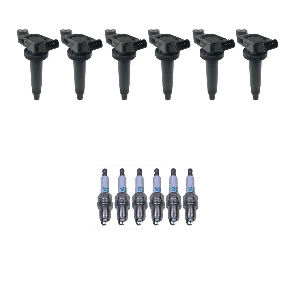 Set of 6 Ignition Coils & Denso Iridium Spark Plugs for Toyota Camry (1997–2001)