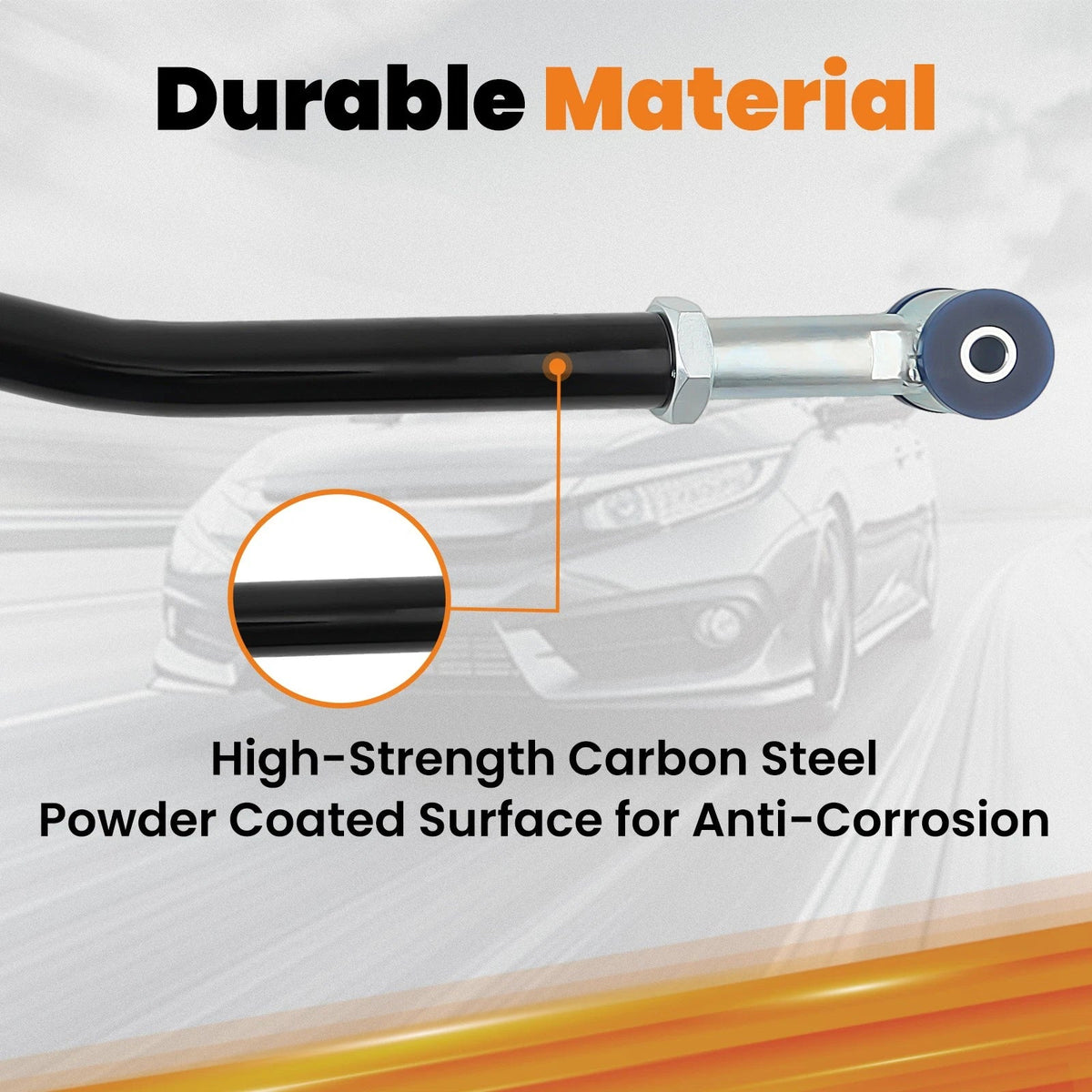 Front Adjustable Track Bar Rods for Jeep Wrangler JK (2007–2018) 0-6" Lift