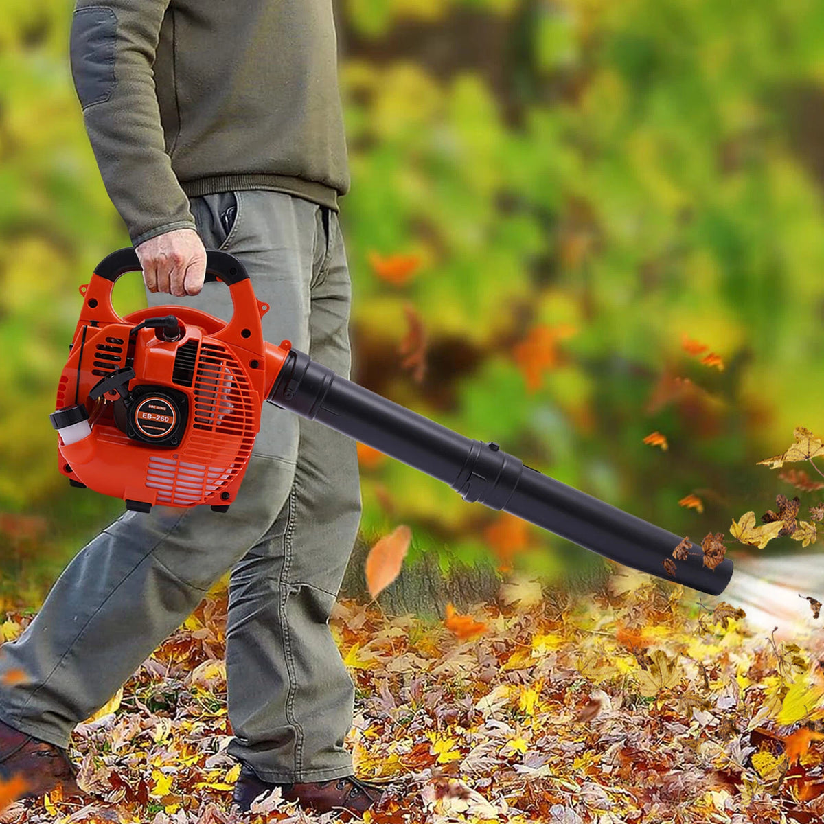 2X 4cc 2-Stroke Gas Powered Leaf Blower for Handheld Use