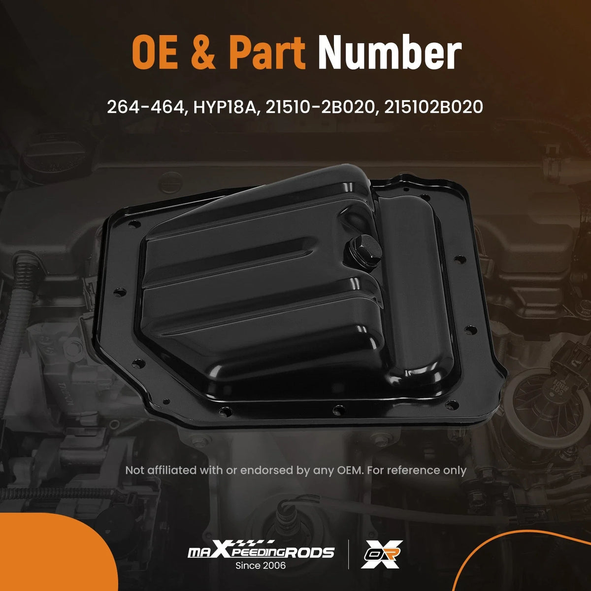 Engine Oil Pan for Hyundai Accent Veloster Kia Rio Soul 1.6L (2010–2017)