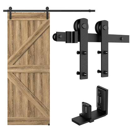 Sliding Barn Door Hardware Kit 79.2”/6.6FT, Black