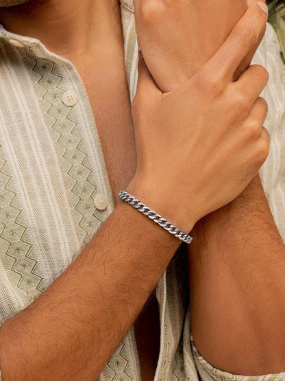 Sturdy Figaro Chain Bracelet for Men 6mm 9mm 13mm Width Stainless Steel