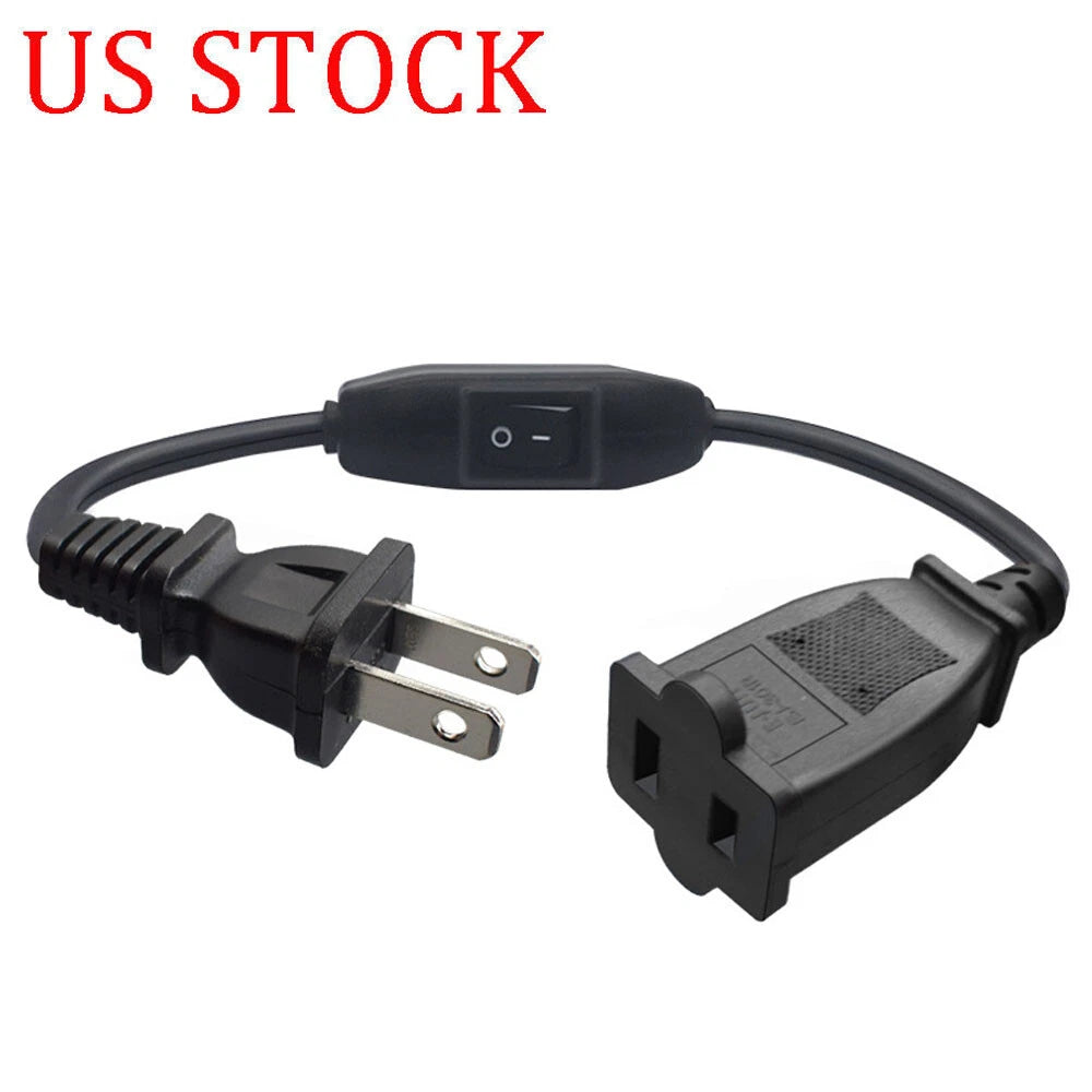 2X Polarized Extension Cord with On/Off Switch 2 Prong