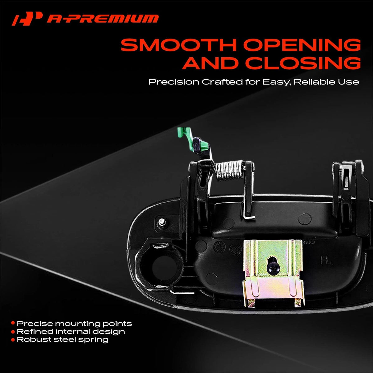 2X Front Exterior Door Handle for Dodge Ram 1500 94-01, Ram 2500 3500, 55275022PTM, 55275023PTM, 93510, 93509