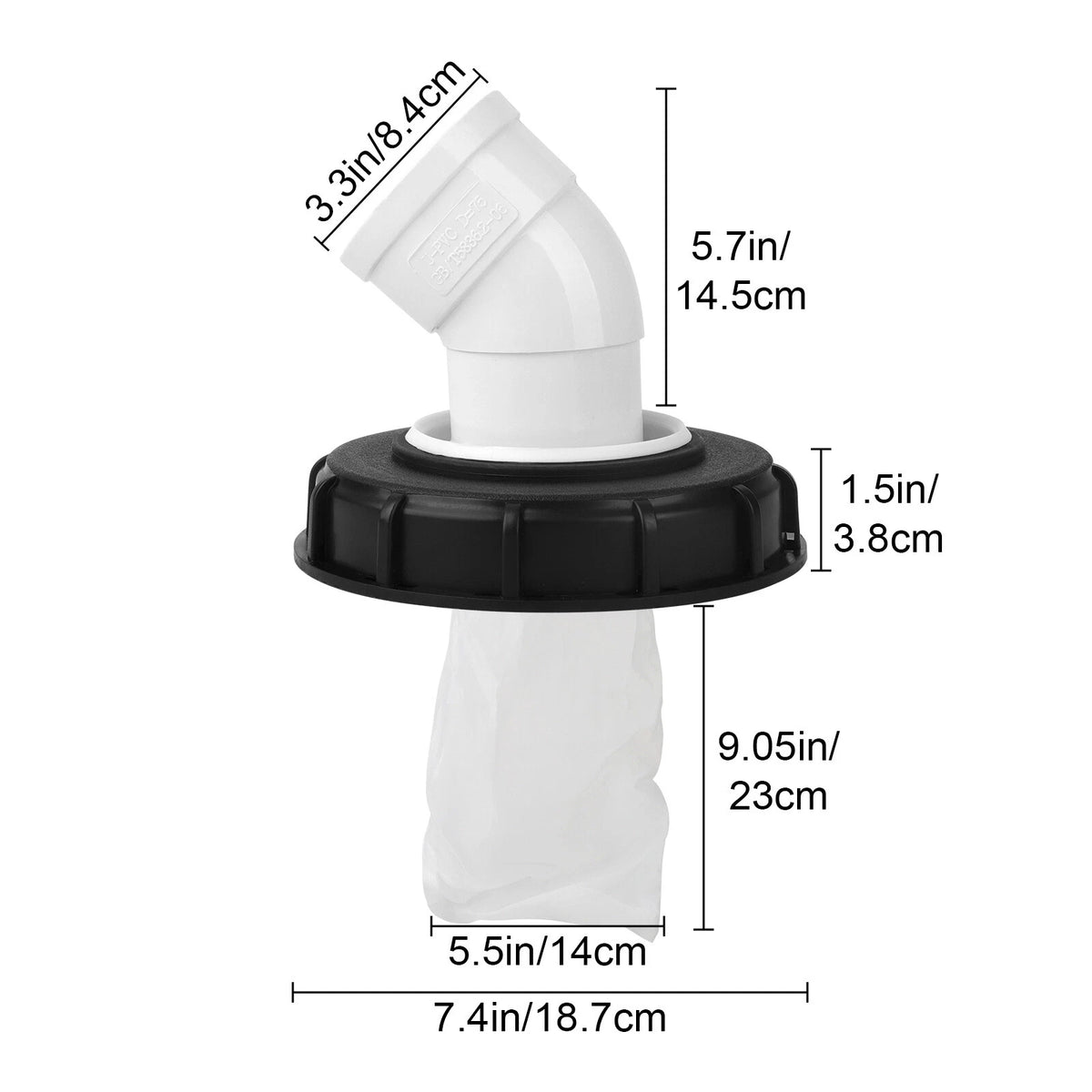 45° IBC Tote Tank Cover with Filter Cap for IBC Tanks